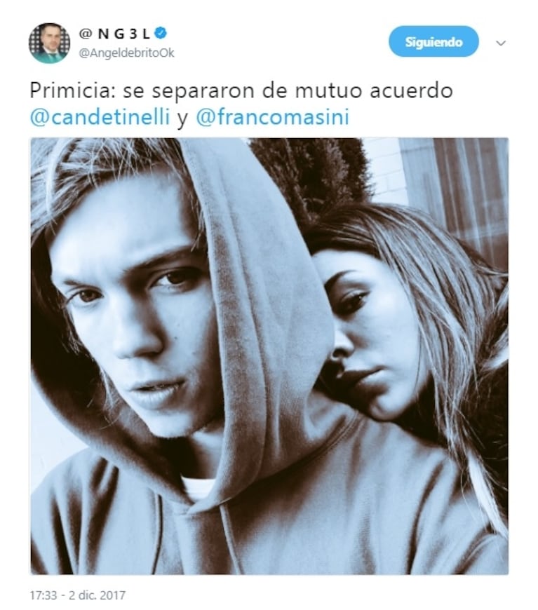 Cande Tinelli y Franco Masini, separados tras seis meses de noviazgo