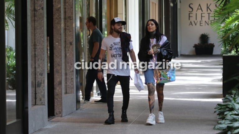 Cande Tinelli y Luca Bonomi, enamorados en Miami: día de shopping y mimos en Bal Harbour