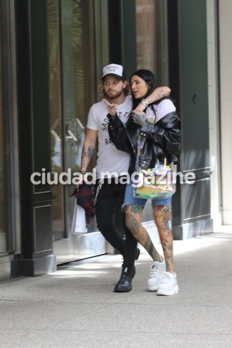 Cande Tinelli y Luca Bonomi, enamorados en Miami: día de shopping y mimos en Bal Harbour