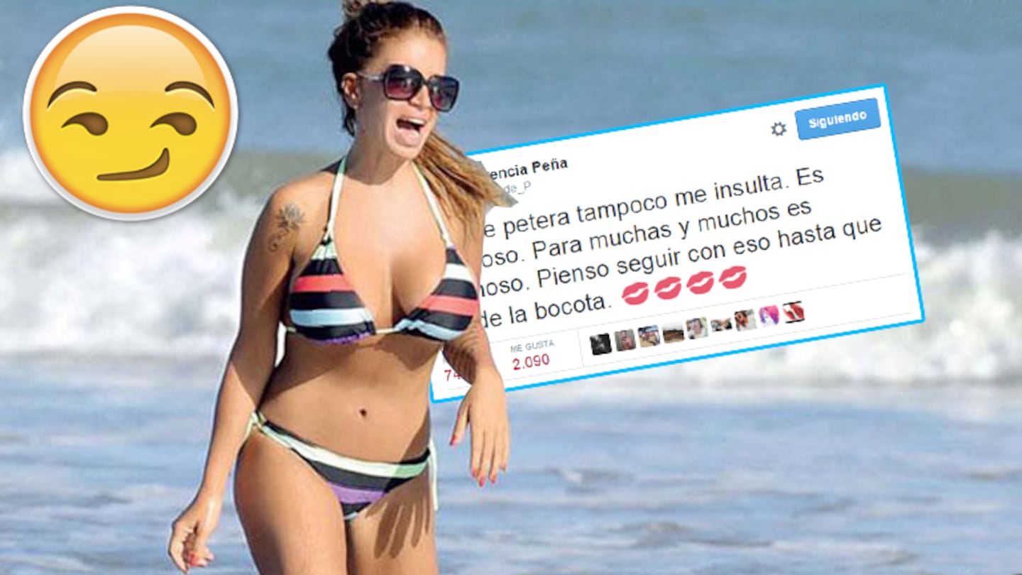 Cansada de agravios por su video prohibido, Florencia Peña escribió un  tweet muy (¡pero muy!) hot | Ciudad Magazine