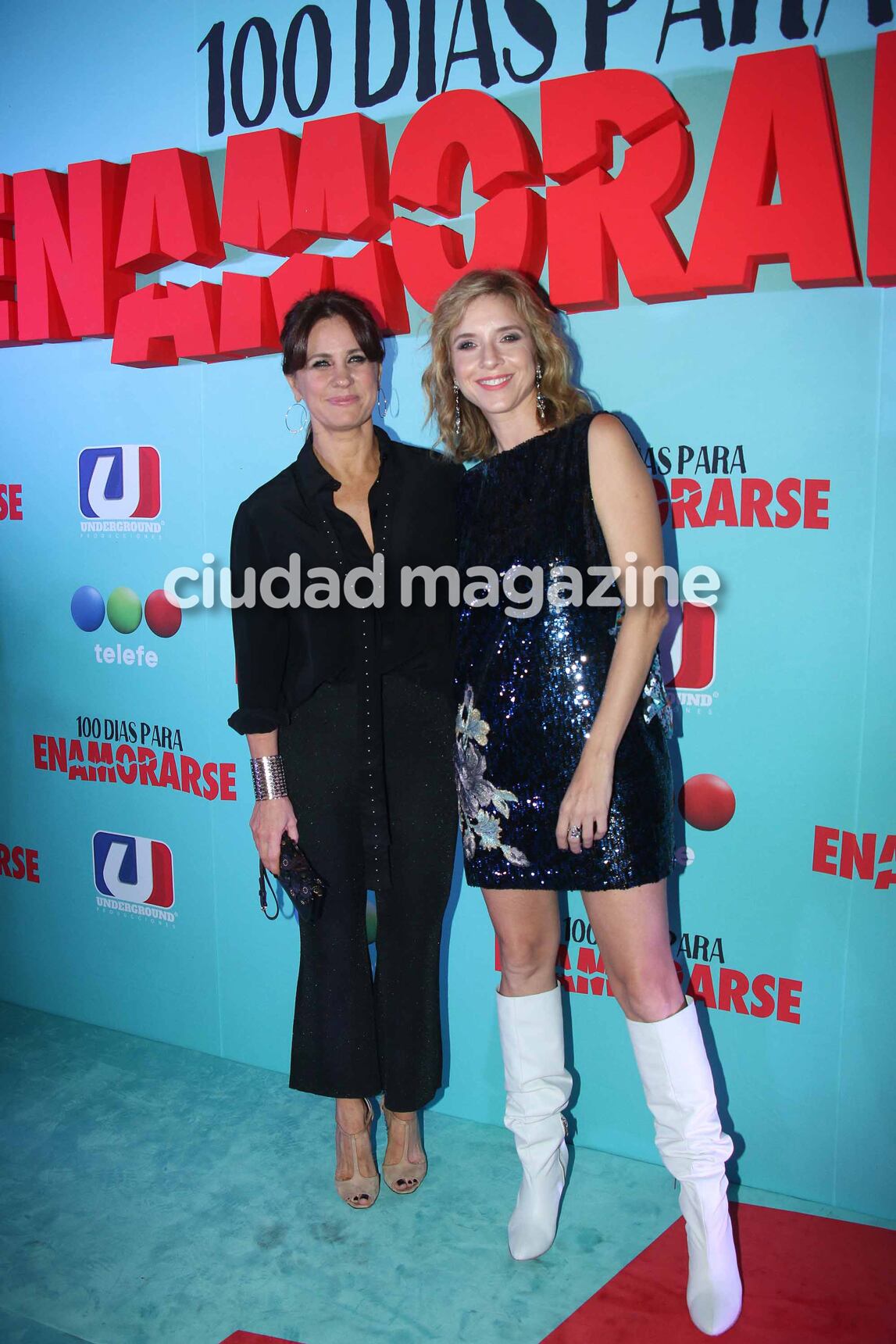 Carla Peterson y Nancy Dupláa, en la presentación de 100 días para enamorarse. (Foto: Movilpress)