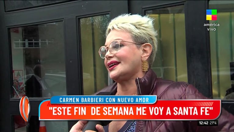 Carmen Barbieri en una entrevista con Intrusos.