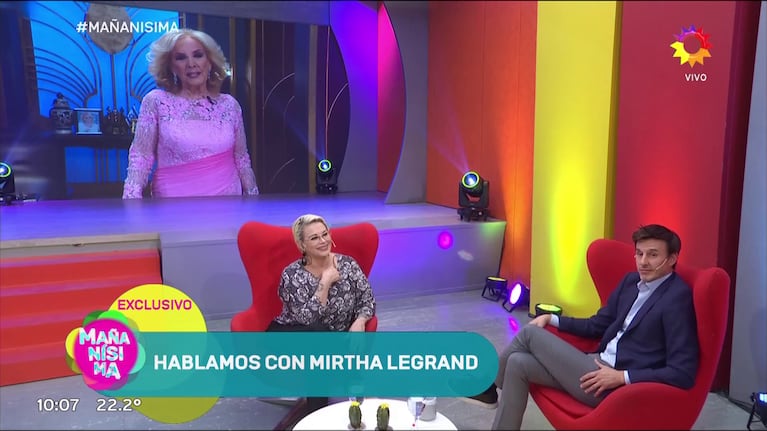 Carmen Barbieri habló con Mirtha Legrand por su cumpleaños en Mañanísima.