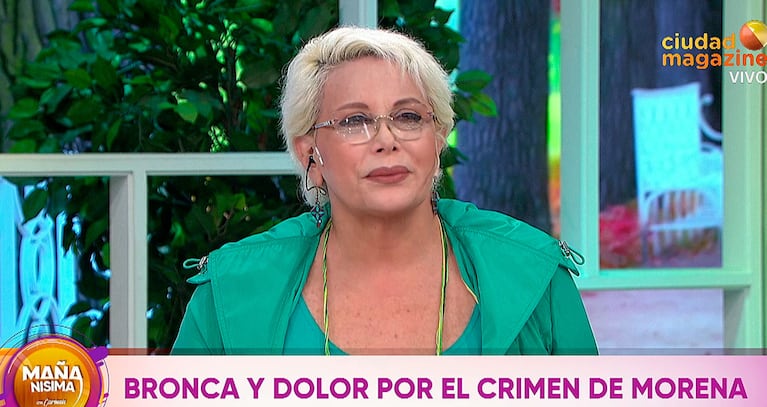 Carmen Barbieri se quebró al hablar del crimen de Morena, la nena de 11 años: “Es terrible, iba al cole”