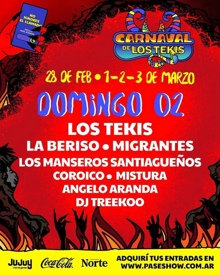 Carnaval de Los Tekis 2025 en Jujuy: día por día, así será la celebración