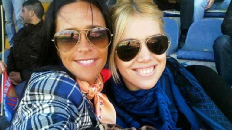 Carolina Baldini y Wanda Nara, juntas en la cancha