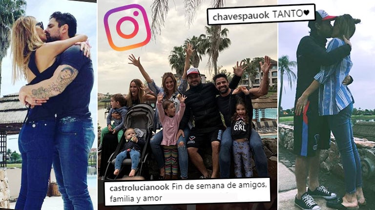 ¡Casados y enamorados! Paula, Peter, Castro y Rojas con sus hijos.