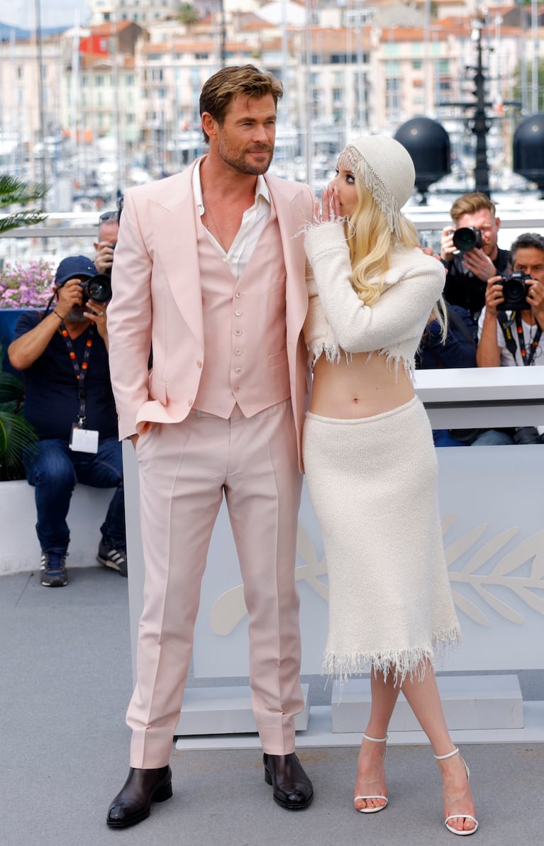 Cast members Anya Taylor-Joy, Chris Hemsworth pose during a photocall for the film "Furiosa: A Mad Max Saga" Out of competition at the 77th Cannes Film Festival in Cannes, France, May 16, 2024. REUTERS/Clodagh Kilcoyne