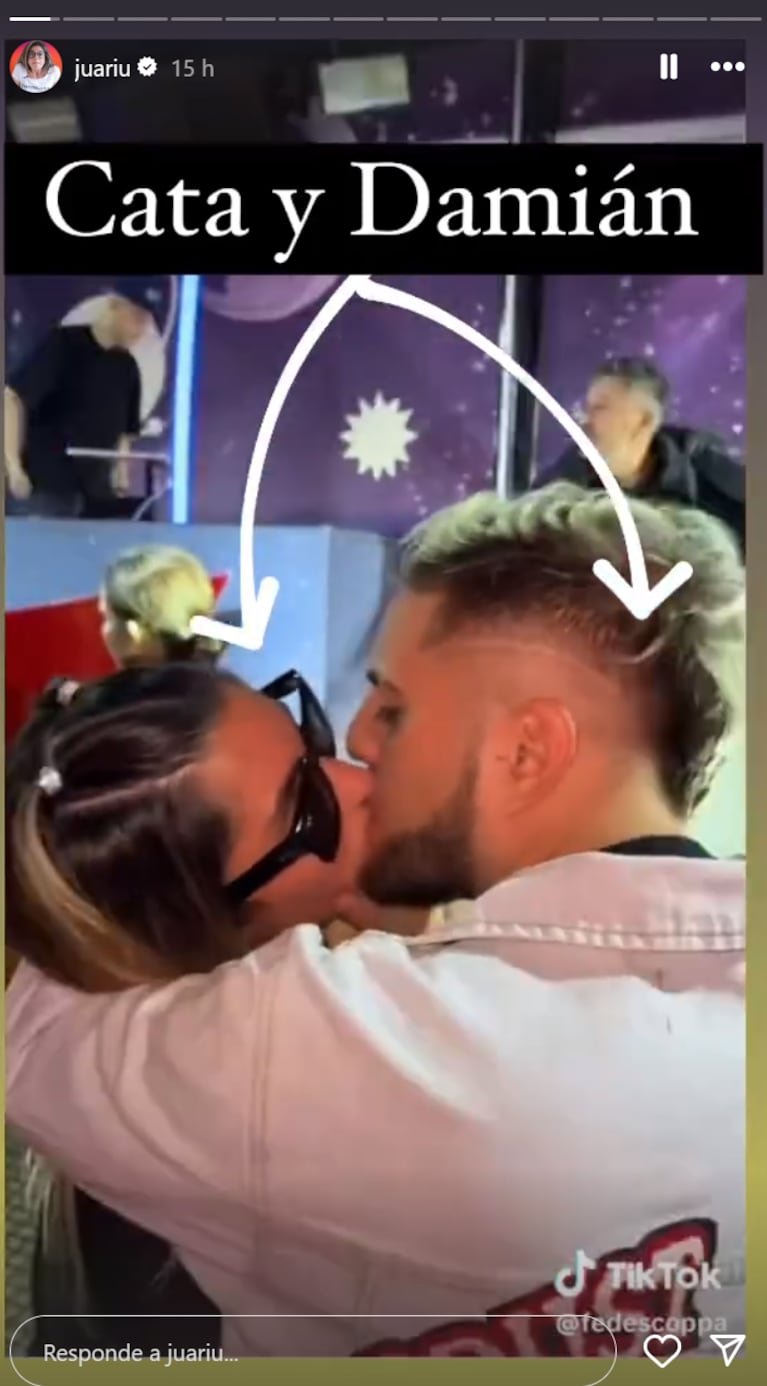 Catalina Gorostidi y Damián Moya fueron captados a los besos en un evento: el impactante video