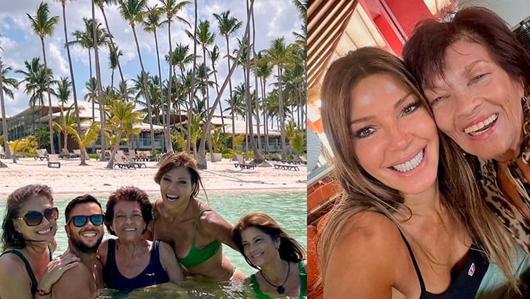 Catherine Fulop se fue de vacaciones con su mamá Cleo y toda su familia.