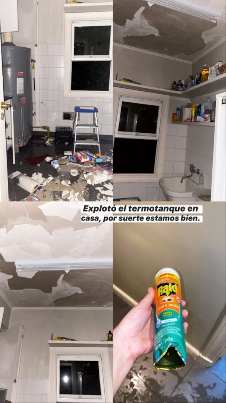 Catherine Fulop sufrió un tremendo accidente doméstico en su casa y mostró fotos: "Explotó el termotanque"