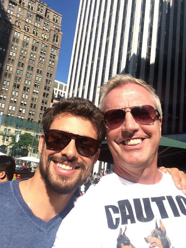 Cauã Reymond y Marley se encontraron en Nueva York. (Foto: @marley_ok)