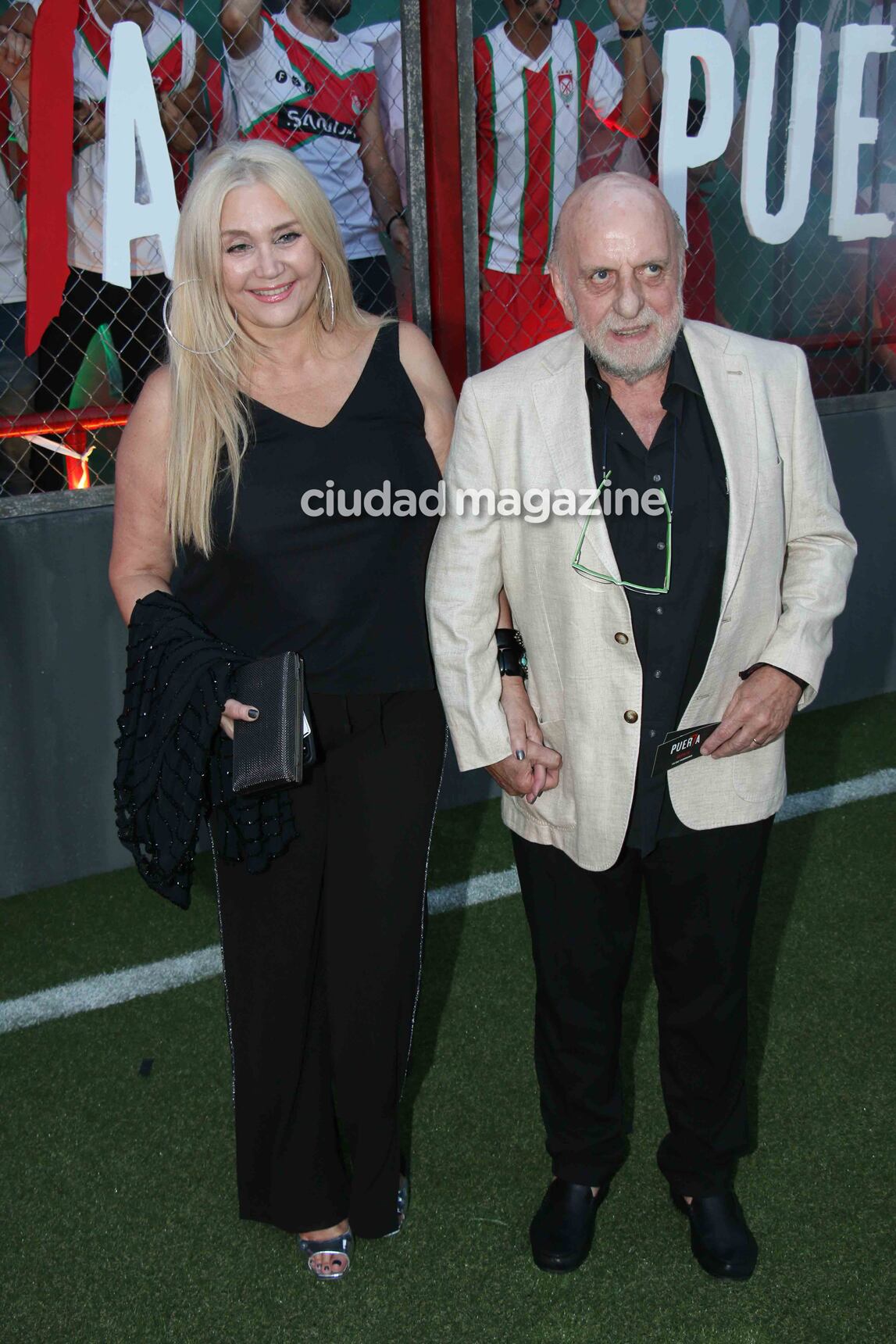 Cecilia Di Carlo y Horacio Pagani en la presentación de Puerta 7, la ficción de Polka para Netflix. (Foto: Movilpress)