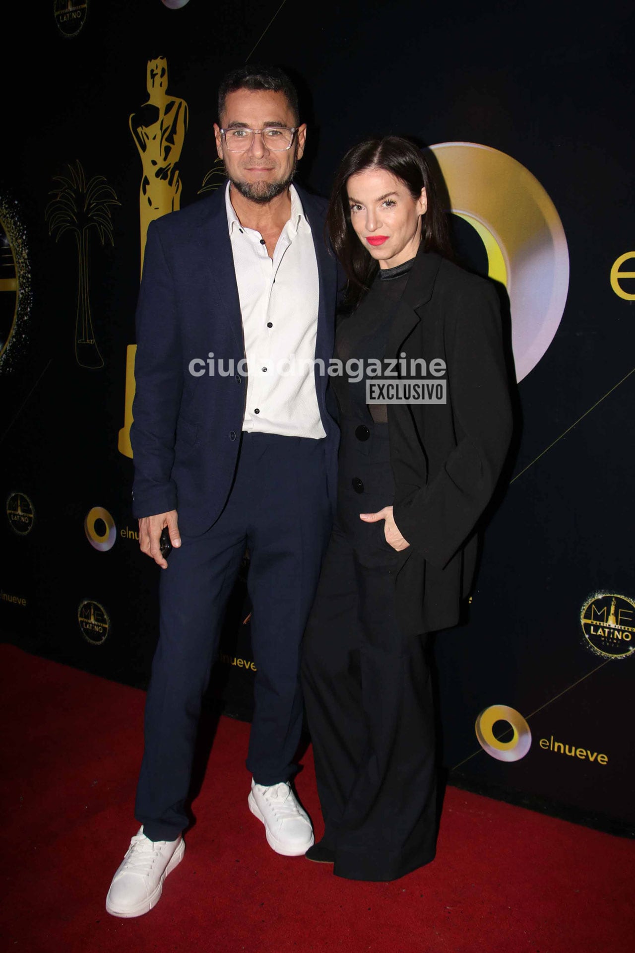 Cecilio Flematti y Mercedes Funes en el lanzamiento de los premios Martín Fierro Latino 2024. (Foto: Movilpress)