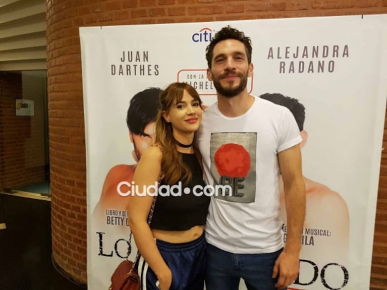 Celeste Cid fue a ver a Michel Noher al teatro con su bebé de tres meses