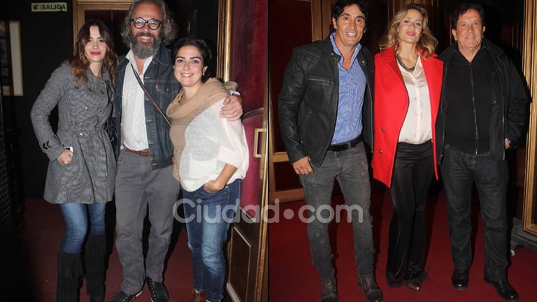 Celeste Cid, Paola Barrientos, Ivana Saccani y Sebastián y Quique Estevanez. (Foto: Movilpress)