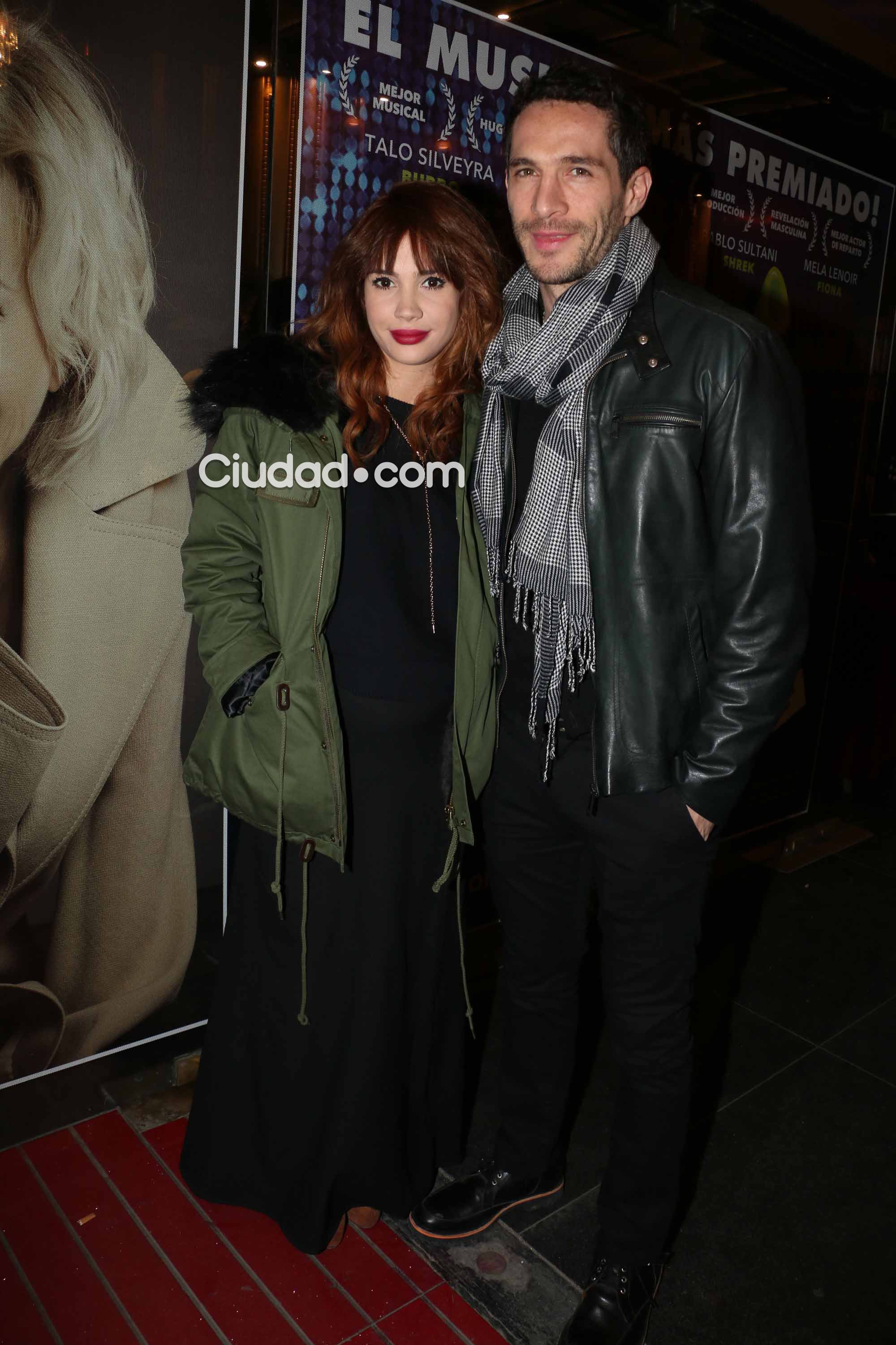 Celeste Cid y Michel Noher, en el teatro (Foto: Movilpress)