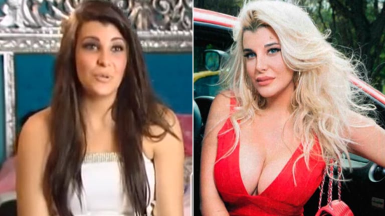 Charlotte Caniggia, antes y después de las cirugías.