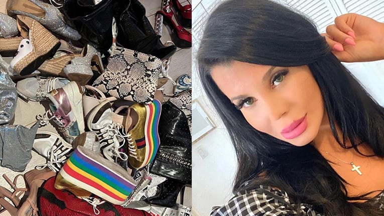 Charlotte Caniggia pidió ayuda para ordenar su vestidor.