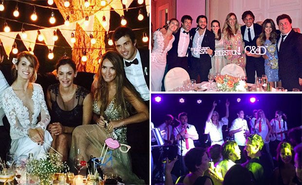 Chechu Bonelli y Darío Cvitanich las fotos del back y el casamiento. (Fotos: Instagram)