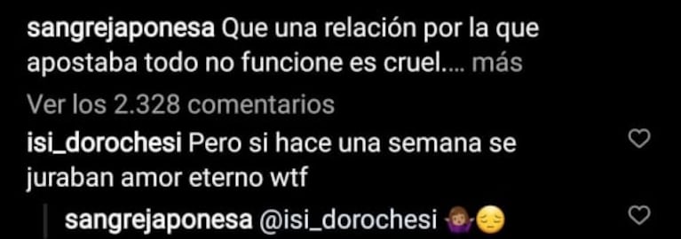 China Suárez confirmó su separación de Rusherking con un profundo posteo: "Que una relación por la que apostaba todo no funcione, es cruel"