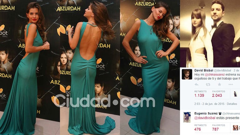 China Suárez, diosa total con su look en el estreno de Abzurdah (Fotos: Movilpress). 