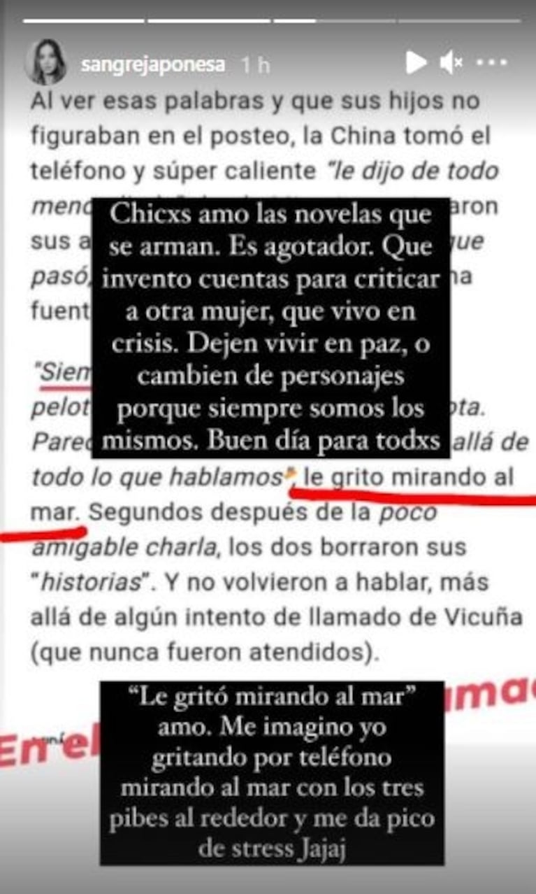 China Suárez rompió el silencio sin filtro tras la polémica con Benjamín Vicuña el Día del Padre: "Es agotador; dejen vivir en paz"