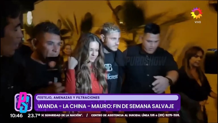 China Suárez y Mauro Icardi en Mar del Plata.