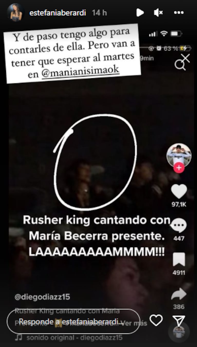 China Suárez y Rusherking coincidieron en un recital con María Becerra y se desató la polémica