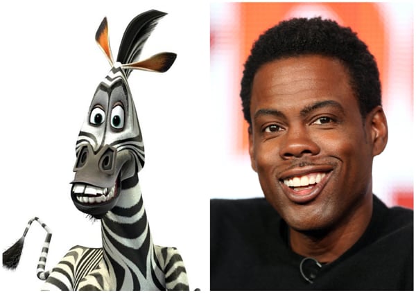 Chris Rock dio vida a la voz de Marty en la película Madagascar