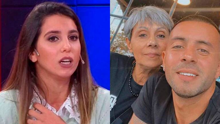 Cinthia Fernández con Analía Frascino, la madre de Matías Defederico. 