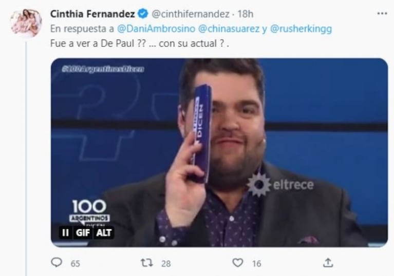 Cinthia Fernández criticó a la China Suárez por viajar a Qatar y recordó un viejo rumor: "¿Fue a ver a De Paul?"