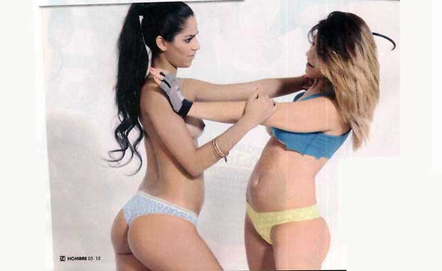 Clarisa Abrey y Ailín Bouren, casi como en una publicidad de lencería.  (Foto: Hombre)