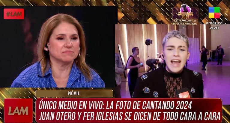 Cómo terminó el picante cara a cara de Fernanda Iglesias con Juan Otero, el hijo de Flor Peña