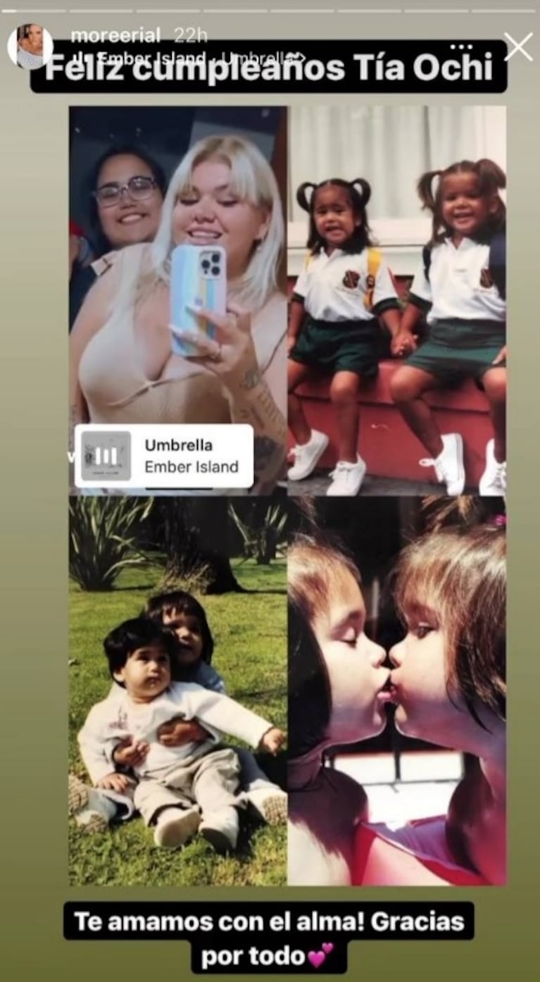 Conmovedor saludo de cumpleaños de Morena a Rocío Rial, junto a fotos de su infancia