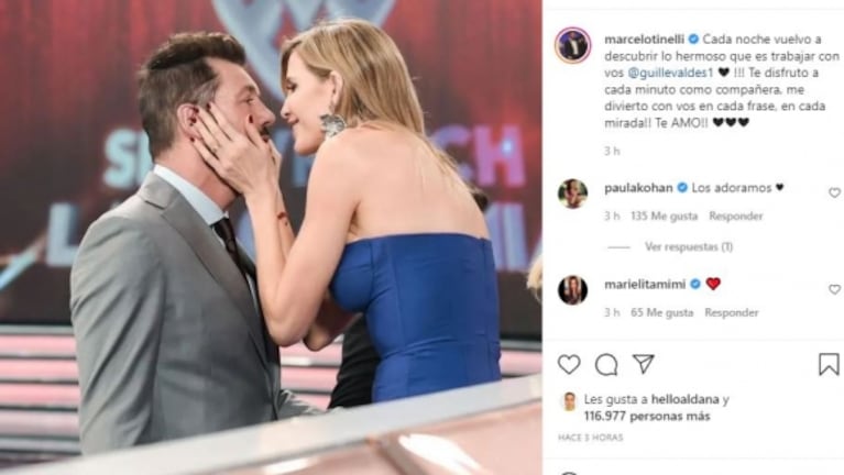 Contundente mensaje de Marcelo Tinelli a Guillermina Valdés tras su tenso cruce en ShowMatch: "Te disfruto a cada minuto como compañera"