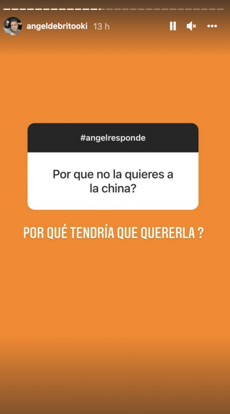 Contundente reacción de Ángel de Brito cuando le preguntaron por qué no quiere a China Suárez: "¿Por qué tendría?"