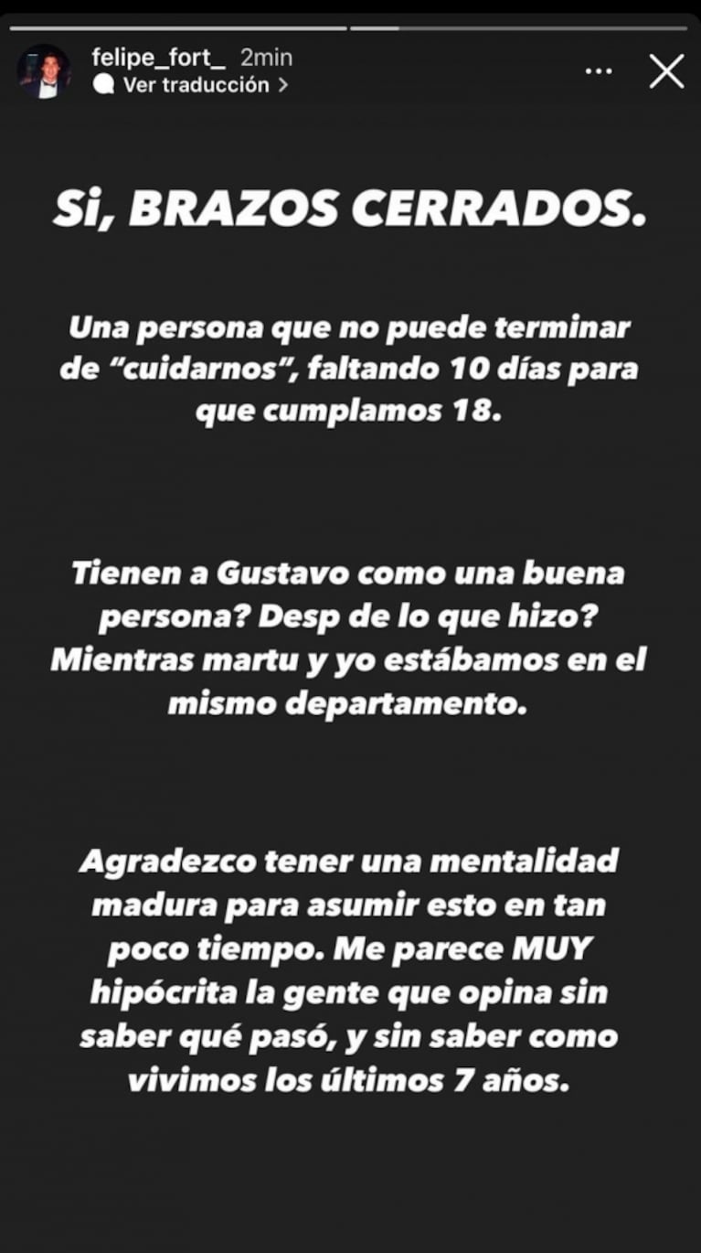 Contundente video de Felipe Fort reafirmando sus duros dichos contra Gustavo Martínez tras su muerte: "No me hackearon"