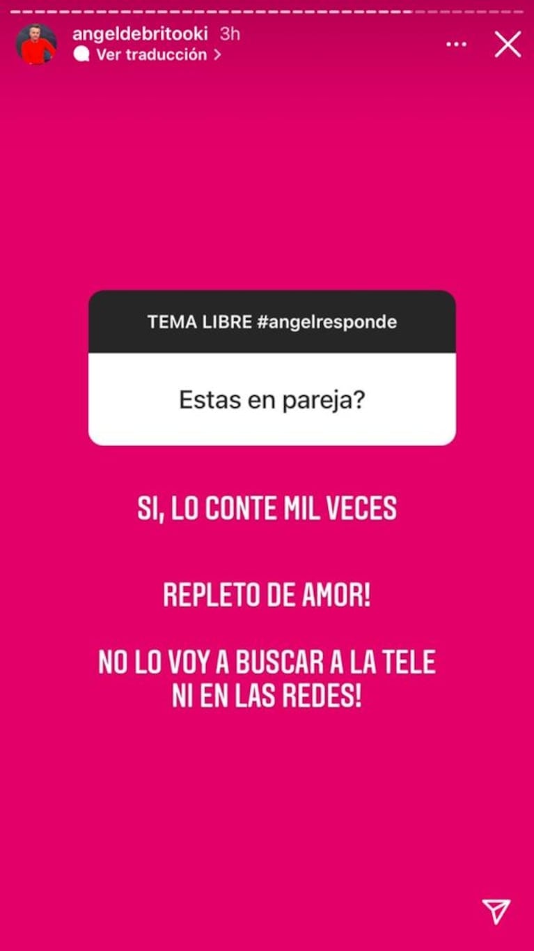 Contundentes posteos de Ángel de Brito sobre por qué no habla de su vida privada: "No soy un narcisista"