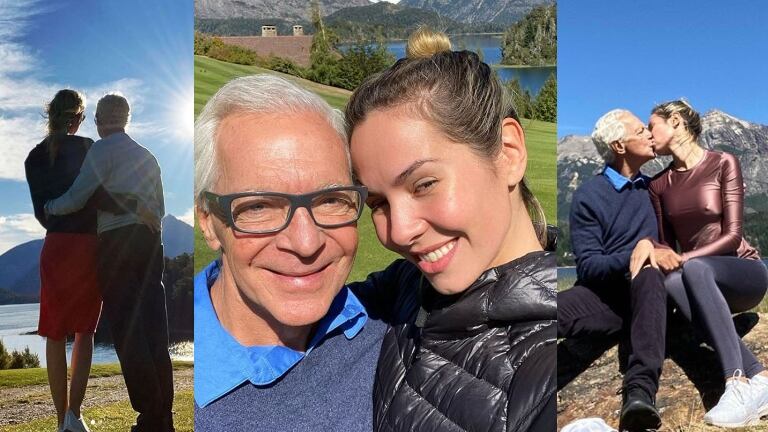 Costantini y su esposa disfrutan de su luna de miel en Bariloche.