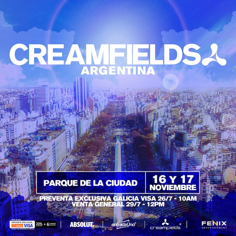 Creamfields vuelve a la Argentina.