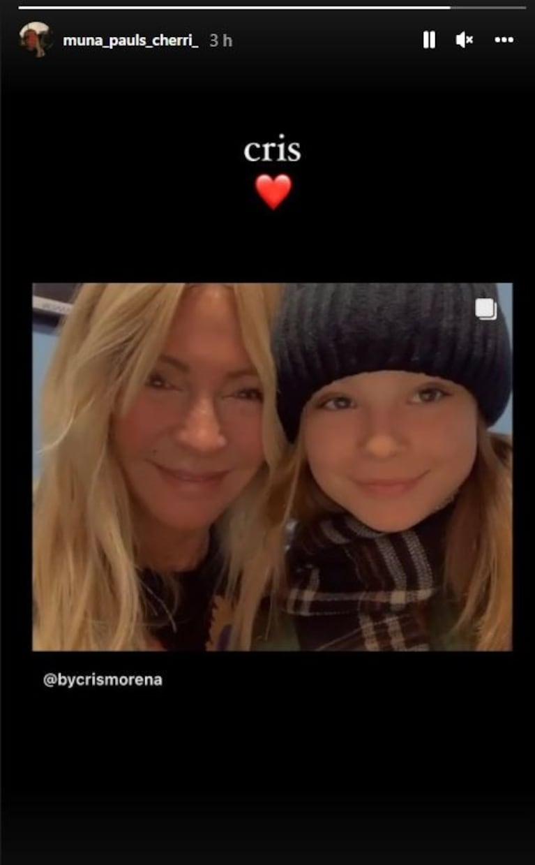 Cris Morena junto a su nieta y la hija de Agustina Cherri y Gastón Pauls en Nueva York