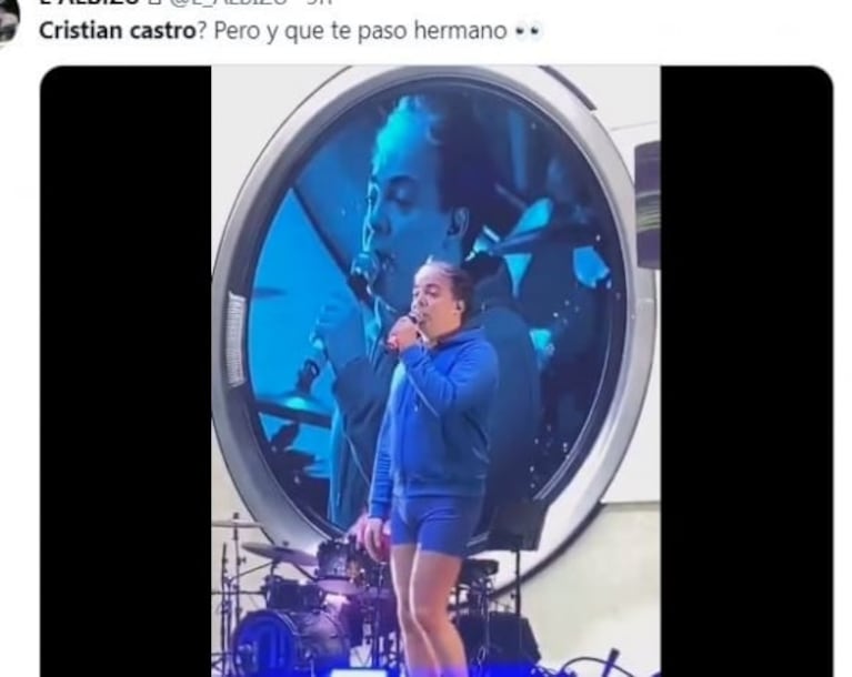 Cristian Castro se quitó la ropa en pleno show de Miranda! y fue furor en redes: el video