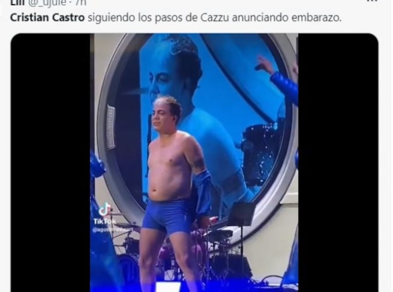 Cristian Castro se quitó la ropa en pleno show de Miranda! y fue furor en redes: el video