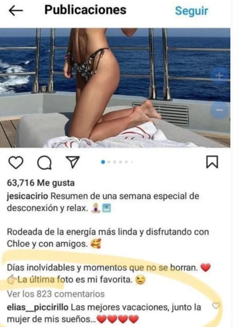 Cuánto cuesta el alquiler del yate en el que Jésica Cirio navegó con su novio antes del escándalo