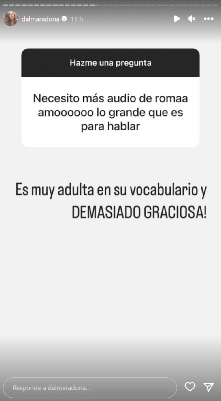 Dalma Maradona habló por primera vez sobre sus hijas: "Criar dos nenas al mismo tiempo es un desafío muy grande"