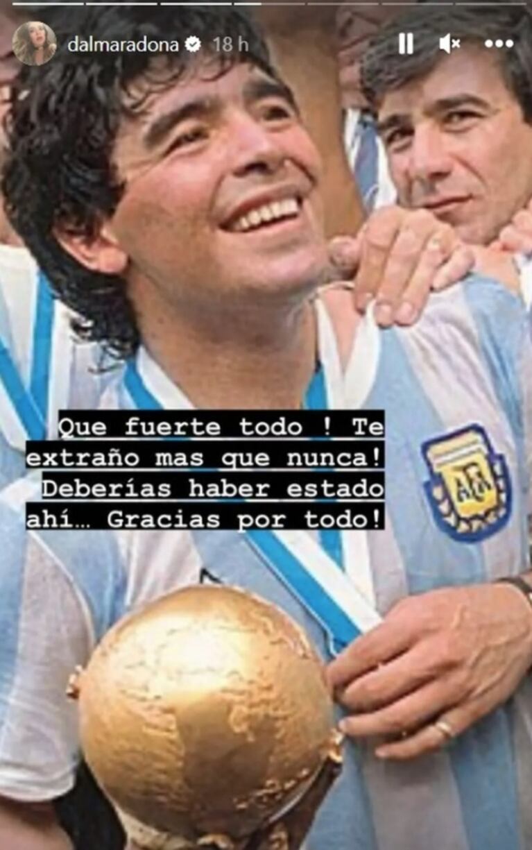 Dalma Maradona homenajeó a la Selección Argentina y eligió a un solo jugador para felicitar