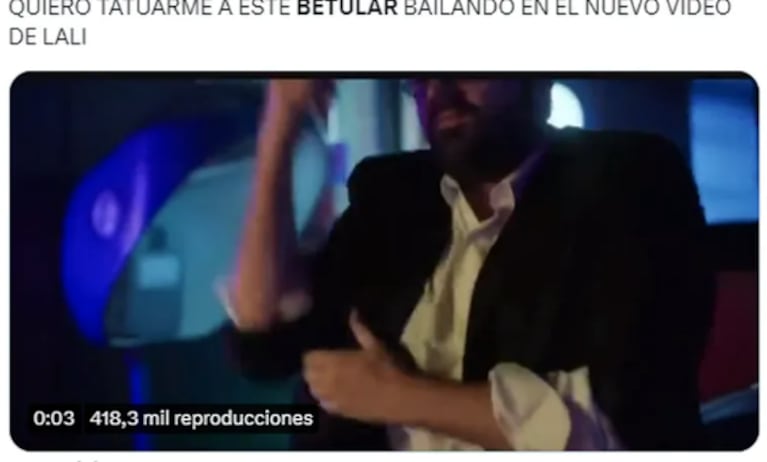 Damián Betular bailó en el video de Lali Espósito y en las redes estallaron los memes