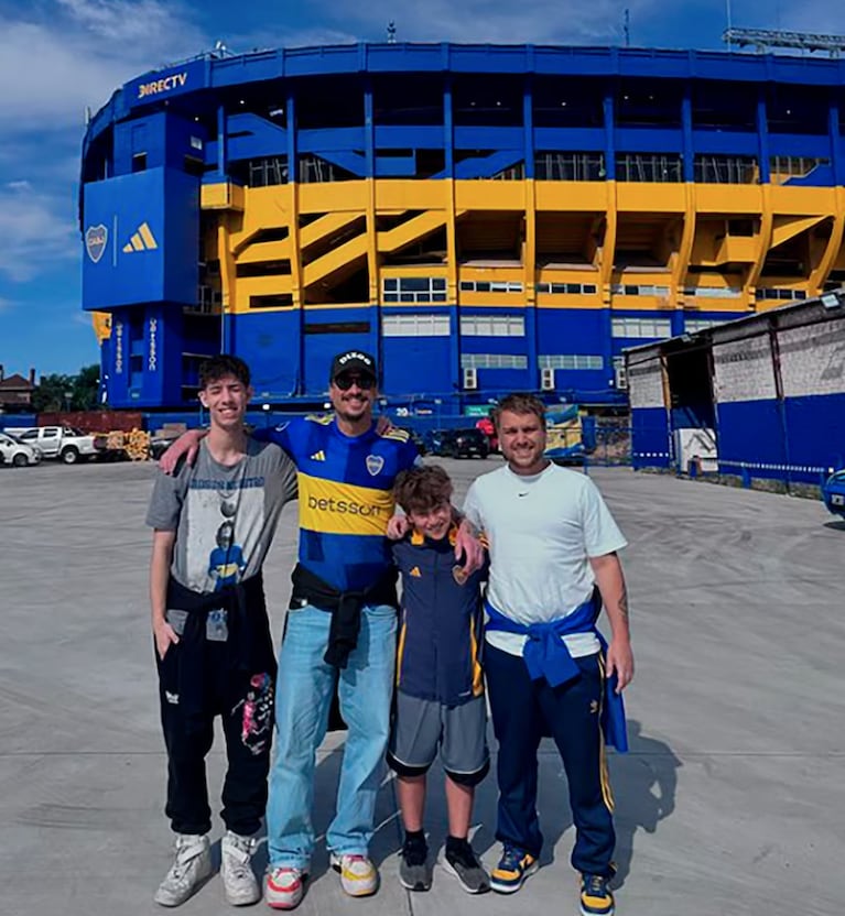 Daniel disfrutó con sus hijos de una salida deportiva.