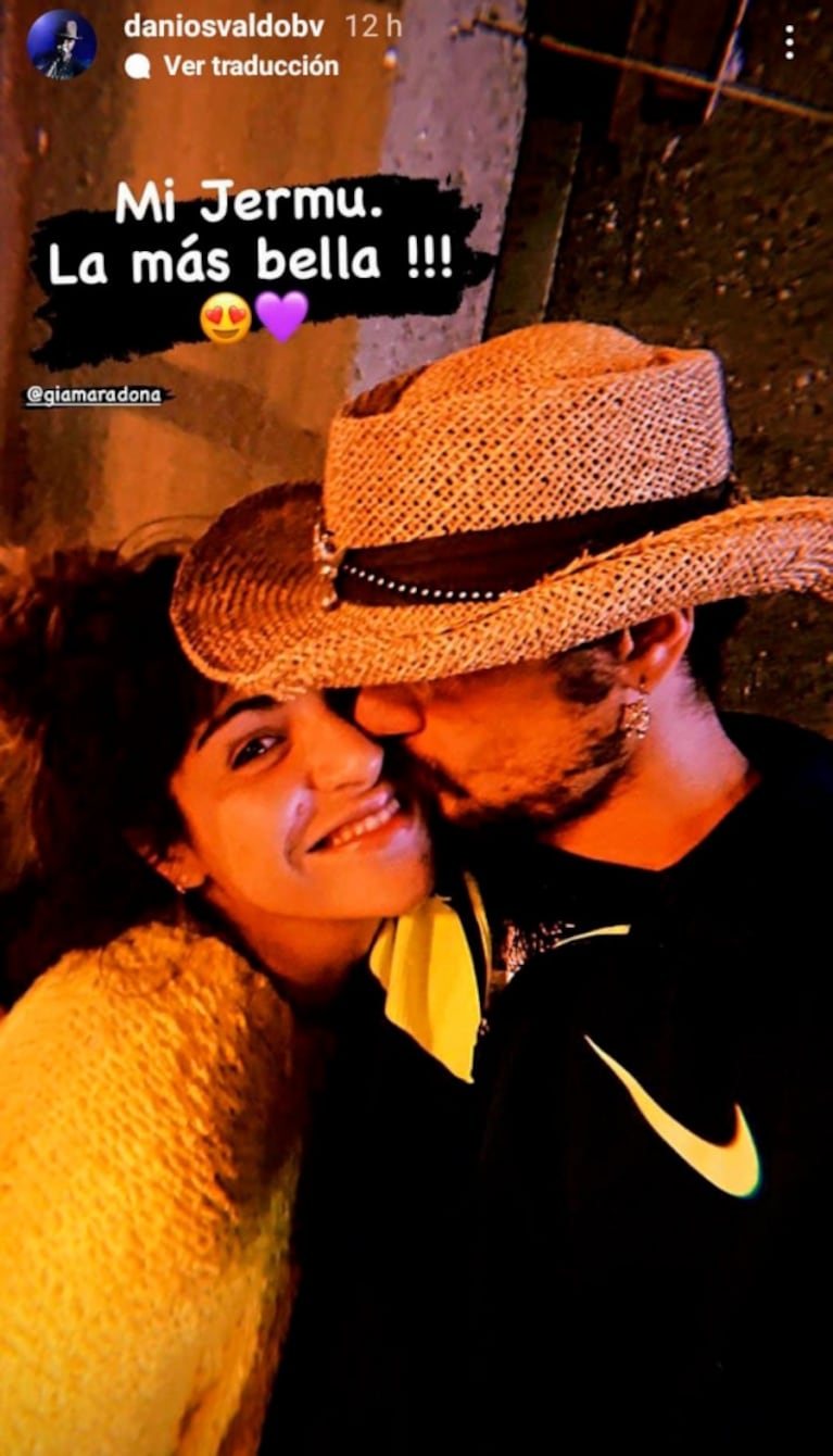 Daniel Osvaldo compartió una foto romántica con Gianinna Maradona: "Mi jermu, la más bella" 